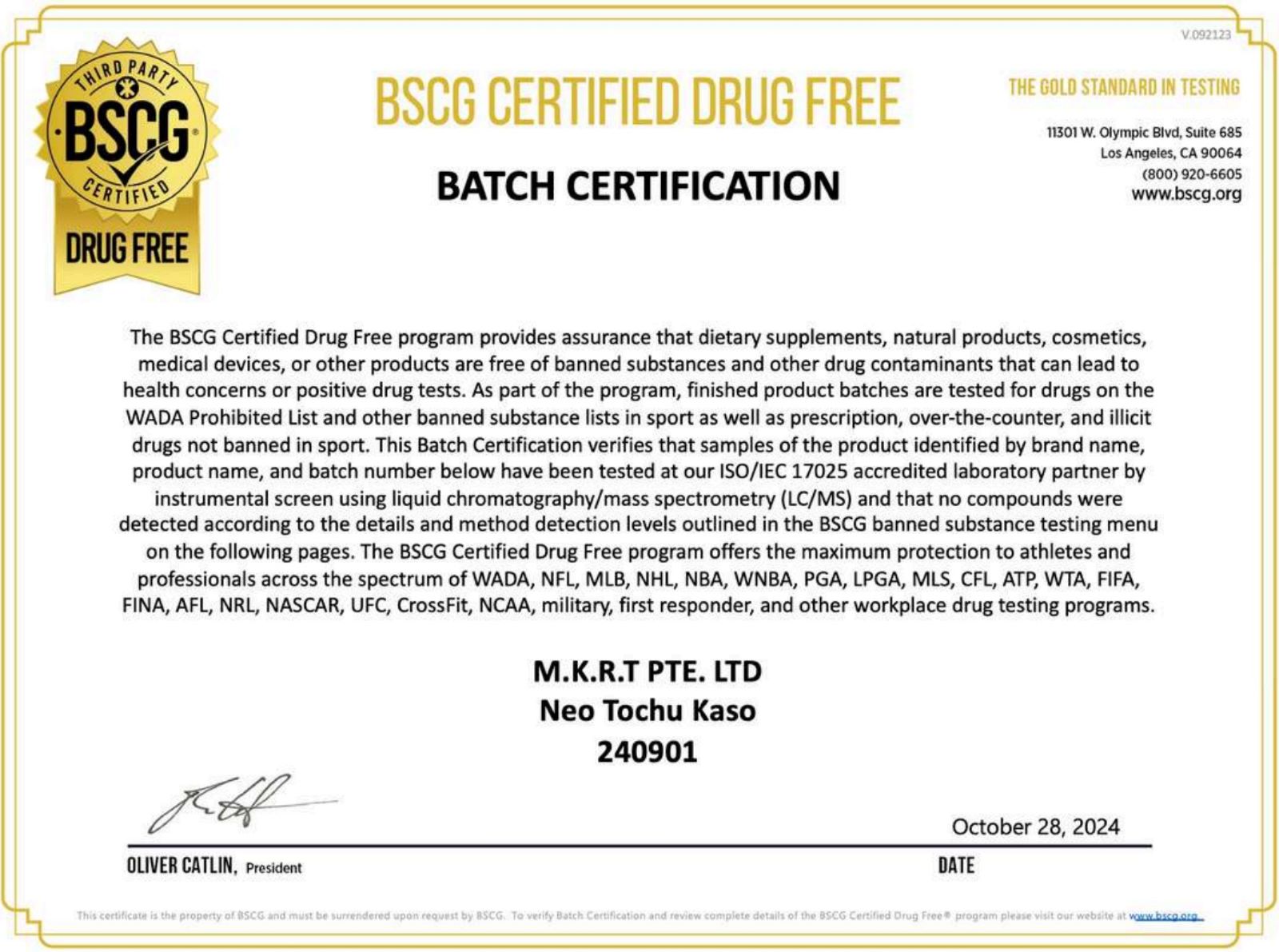 Anti-Doping Certification